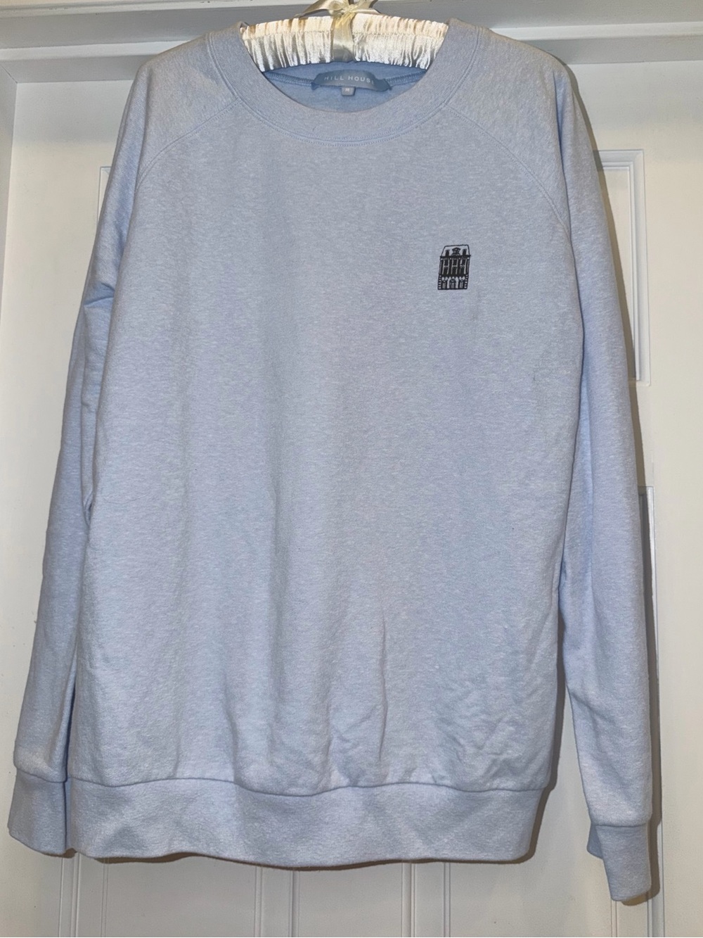 Hill House Light Blue All-Gender Teddy Crewneck Sweatshirt